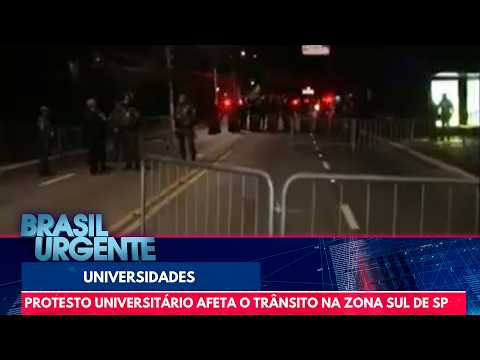Protesto de estudantes de universidades causa congestionamento em SP | Brasil Urgente thumbnail