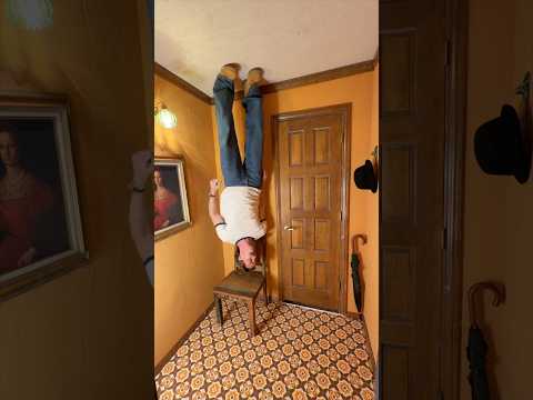 Dad shows how to walk on the ceiling! thumbnail