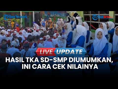 ?LIVE UPDATE | Hasil TKA SD-SMP Diumumkan Hari Ini Pukul 13.00 WIB, Ini Cara Cek Nilainya thumbnail