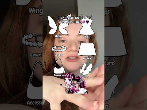 Making an FAIRY OUTFIT for DRACULAURA 💞🖤✨#youtubeshorts #draculaura #monsterhigh #fyp #fashion thumbnail