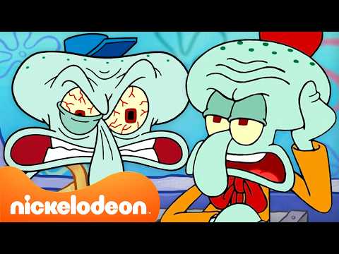 SpongeBob | 60 menit bersama Tuan Squidward 🦑 | Nickelodeon Bahasa thumbnail