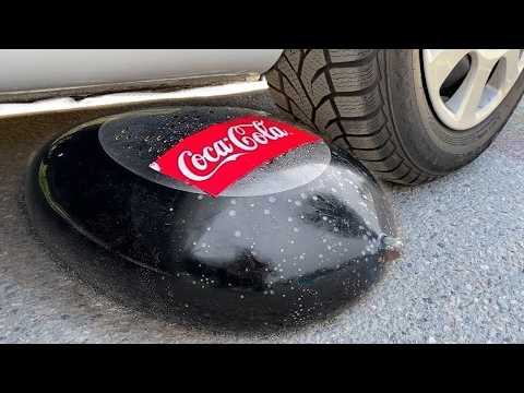 COCA COLA BALLOON VS CAR, Coca Cola Zero, PowerAde, Fanta, Sprite, Fruko and Mentos Diff Unde thumbnail