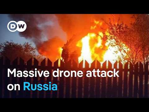 Ukraine launches one of its biggest-ever drone strikes on Russia | DW News thumbnail