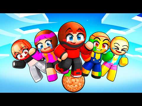 8 AMIS coincés sur UN BLOC À BOULLES sur Minecraft ! thumbnail