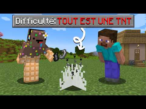 Finir Minecraft mais chaque BLOC est secrètement une TNT.. thumbnail
