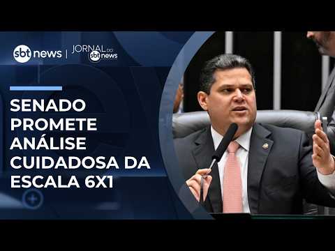 Alcolumbre indica análise mais cautelosa da PEC 6x1 | #JornaldoSBTNews thumbnail