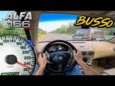 ALFA ROMEO 166 3.2 V6 BUSSO // TOP SPEED on AUTOBAHN thumbnail