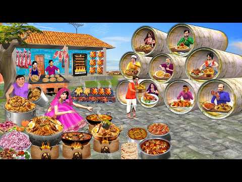 Tunnel Dhaba Desi Restaurant Mutton Biryani Street Food Hindi Kahani Moral Stories Funny Comedy Vide thumbnail