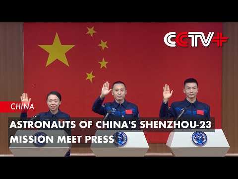 Astronauts of China's Shenzhou-23 Mission Meet Press thumbnail