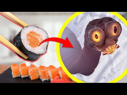 Sushi Worms are EATING YOU! (Real Parasite) thumbnail