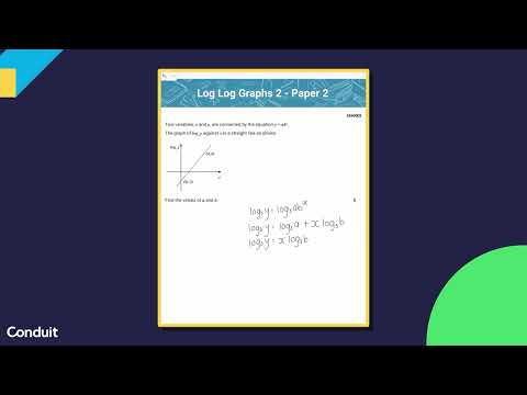 Log Log Graphs | How to find the equation of a log graph? | Secondary Maths Tutorial thumbnail