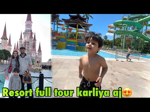 Aj to water slides leli poore Antalya resort ki? | full tour of Antalya resort??  thumbnail