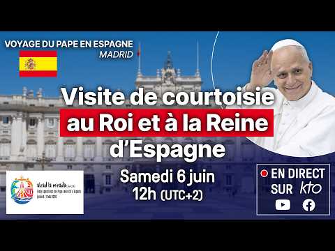 Visite de courtoisie du pape #LéonXIV au Roi et à la Reine d'Espagne #PapeenEspagne thumbnail
