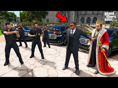 Franklin Becomes The King’s Bodyguard in GTA 5 | SHINCHAN and CHOP thumbnail