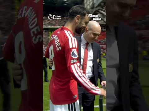 Bruno Fernandes is celebrated at Old Trafford after equalling the PL assists record ? #PremierLeague thumbnail