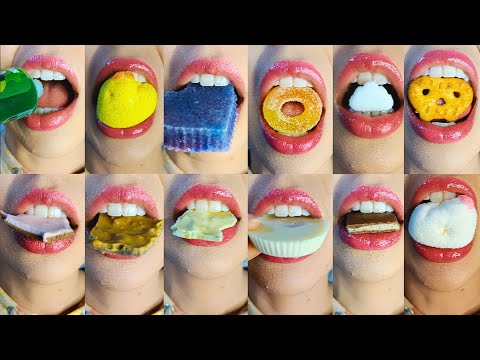 ASMR Eating: Chocolate, Marshmallows & Kohakutou Crunch | Satisfying Dessert Sounds 🍫🍡💎 thumbnail