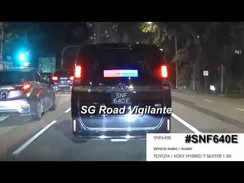 27may2026 phv #SNF640E toyota voxy equipped with front and rear blue / red police blinkers thumbnail