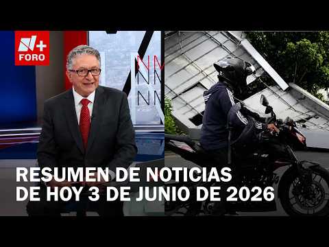 Cae techo de puente peatonal en el AICM | Resumen de Noticias Vespertino N+ de Hoy 3 de Junio 2026 thumbnail