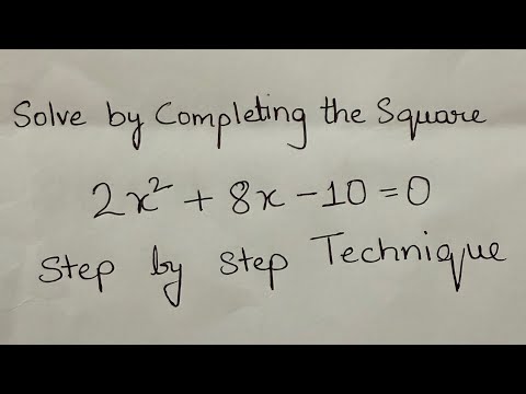 Solve by completing the square method | Step by Step Tutorial thumbnail