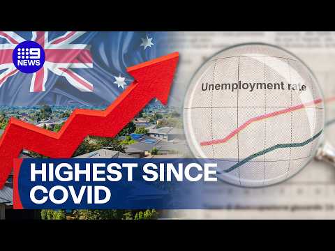 Australia's unemployment rate rises to its highest since the COVID era | 9 News Australia thumbnail