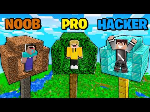 DOMEK NA DRZEWIE NOOB vs PRO vs HACKER w Minecraft! thumbnail