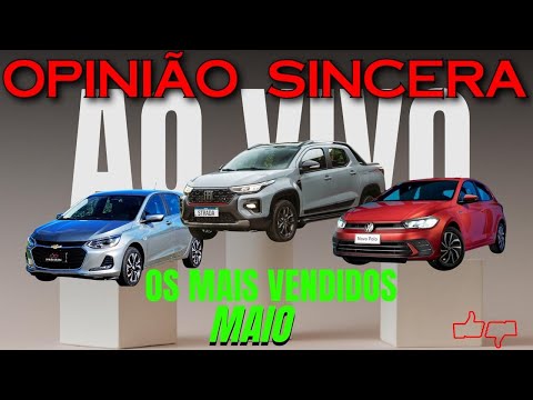 Os carros mais vendidos de Maio 2026: Strada, Polo e Onix seguem no pódio. Mas temos surpresas. Live thumbnail