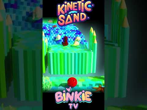 🎨🌈 Bowling Ball Smashes Kinetic Sand Colors Crayon Fence Adventure | Binkie TV thumbnail