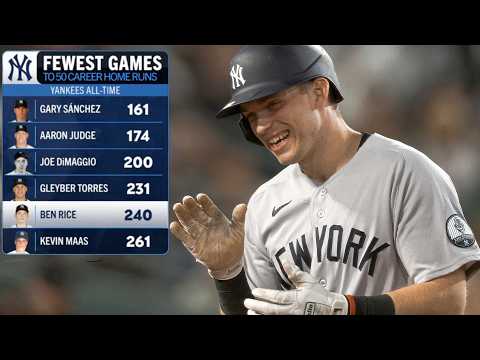 Ben Rice hits his 50th career home run! 🍚 | MLB Highlights (Yankees vs. Athletics) thumbnail