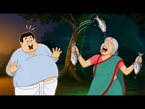 Bhoot Sashuri Chalak Jamai || কৈলাশ যখন ওঝা || Bangla Animated Funny Ghost Story thumbnail