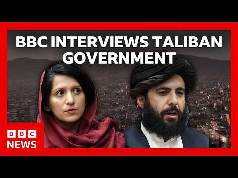 Taliban government speaks to BBC in sit-down interview | BBC News thumbnail