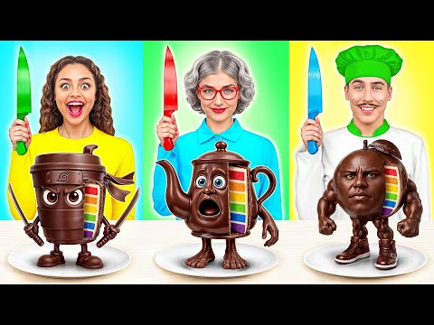 Desafío De Comida Chocolate Yo vs Abuela | Batalla de Brainrot por Multi DO Challenge thumbnail