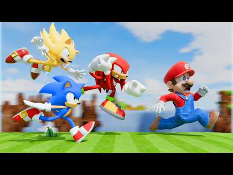 Sonic Pacman and Mario together against them all best video compilation thumbnail