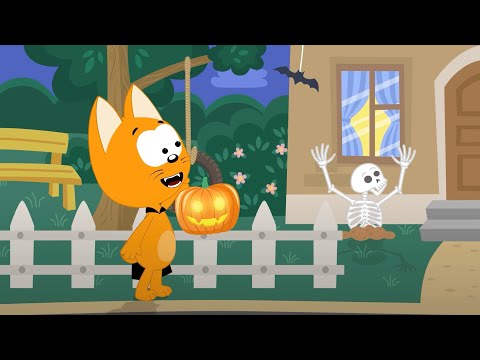 Cinco fantasmas | El gatito Koté | Canciones infantiles y dibujos animados thumbnail