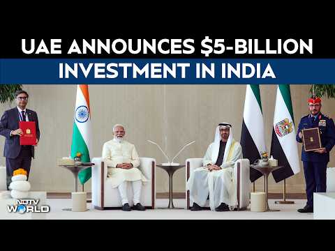 PM Modi UAE Visit News | UAE Announces $5-Billion Investment In India As PM Modi Visits Abu Dhabi thumbnail