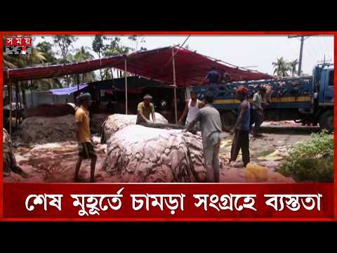 নির্ধারিত দামের চেয়ে অর্ধেক দামে চামড়া কিনছেন ব্যবসায়ীরা | Leather Collection News | Somoy TV thumbnail