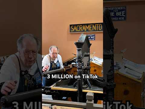 Howard prints the latest TikTok milestone for the Sacramento History Museum thumbnail