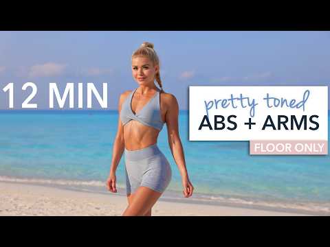 12 MIN PRETTY ABS + ARMS I floor only, creative exercises, Pilates inspired I No Equipment thumbnail