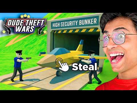 I STOLE MILITARY JET in DUDE THEFT WARS😱 thumbnail