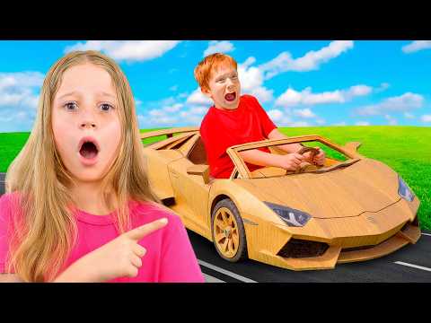 Thử thách Nastya và những chiếc xe bằng bìa cứng dành cho trẻ em thumbnail
