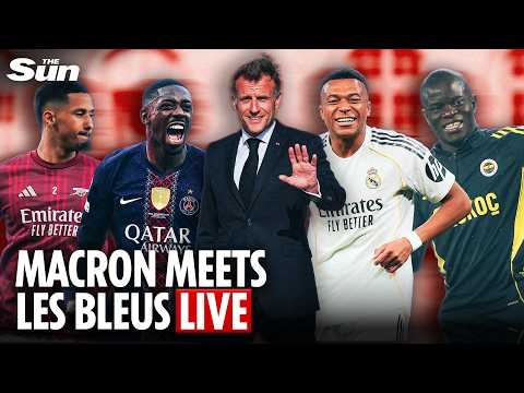 LIVE: Macron meets France's World Cup squad Les Bleus at Clairefontaine thumbnail