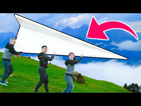 We Made a GIANT Paper Airplane!! thumbnail