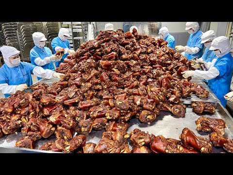 압도적인 족발 대량생산! 매일 무한 복사되는 국내 최대 족발 공장 | Korean Braised Pig Trotters Factory (Jokbal) thumbnail