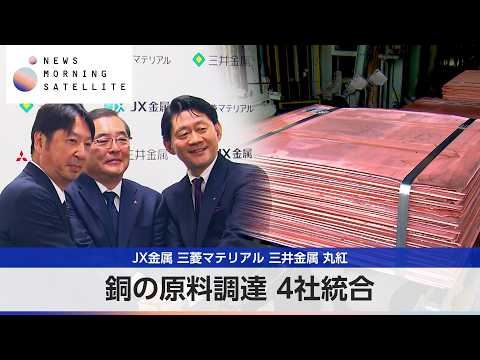 JX金属 三菱マテリアル 三井金属 丸紅 銅の原料調達 4社統合【モーサテ】 thumbnail