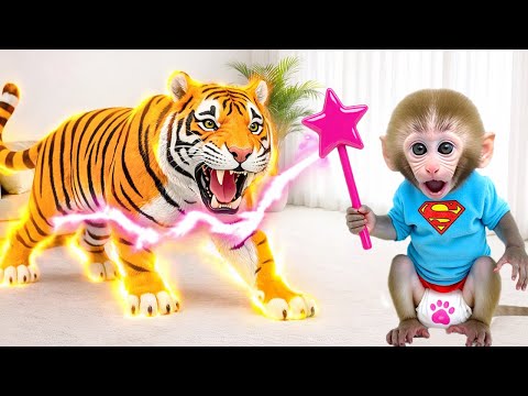 Monkey Baby Bon Bon with the puppy build a lego toilet together thumbnail