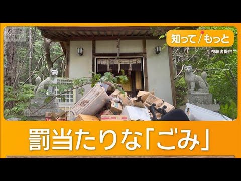 神社の社前に大量ごみ　鍋やキーボード…580kg不法投棄　土地所有者は怒り【知っておきたい！】【グッド！モーニング】(2026年5月31日) thumbnail