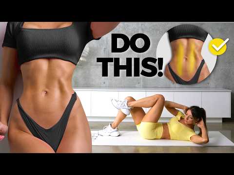 DEFINED 11 LINE ABS & LONG TORSO Workout - Get Feminine Soft Abs in 10 Min/Day! No Equipment thumbnail