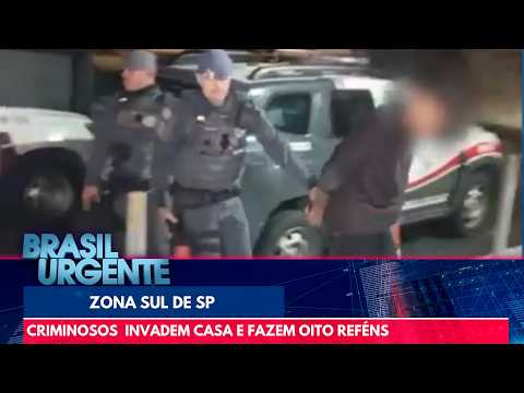 Criminosos invadem casa e fazem oito reféns em SP | Brasil Urgente thumbnail