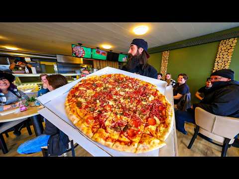 WIN 2000 CASH IF YOU CAN BEAT DENMARK'S BIGGEST PIZZA CHALLENGE! | BeardMeatsFood thumbnail