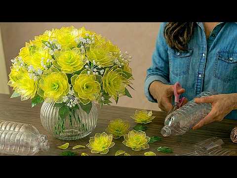 Turn Waste bottles Into Beautiful Flowers! Brilliant Recycling Ideas - DIY Craft thumbnail