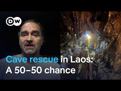 Lead diver gives 50–50 assessment of missing men in Laos cave | DW News thumbnail